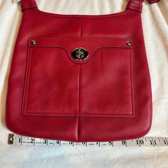 Coach Cherry Red Leather Shoulder Bag NWT - Picture 5 of 8